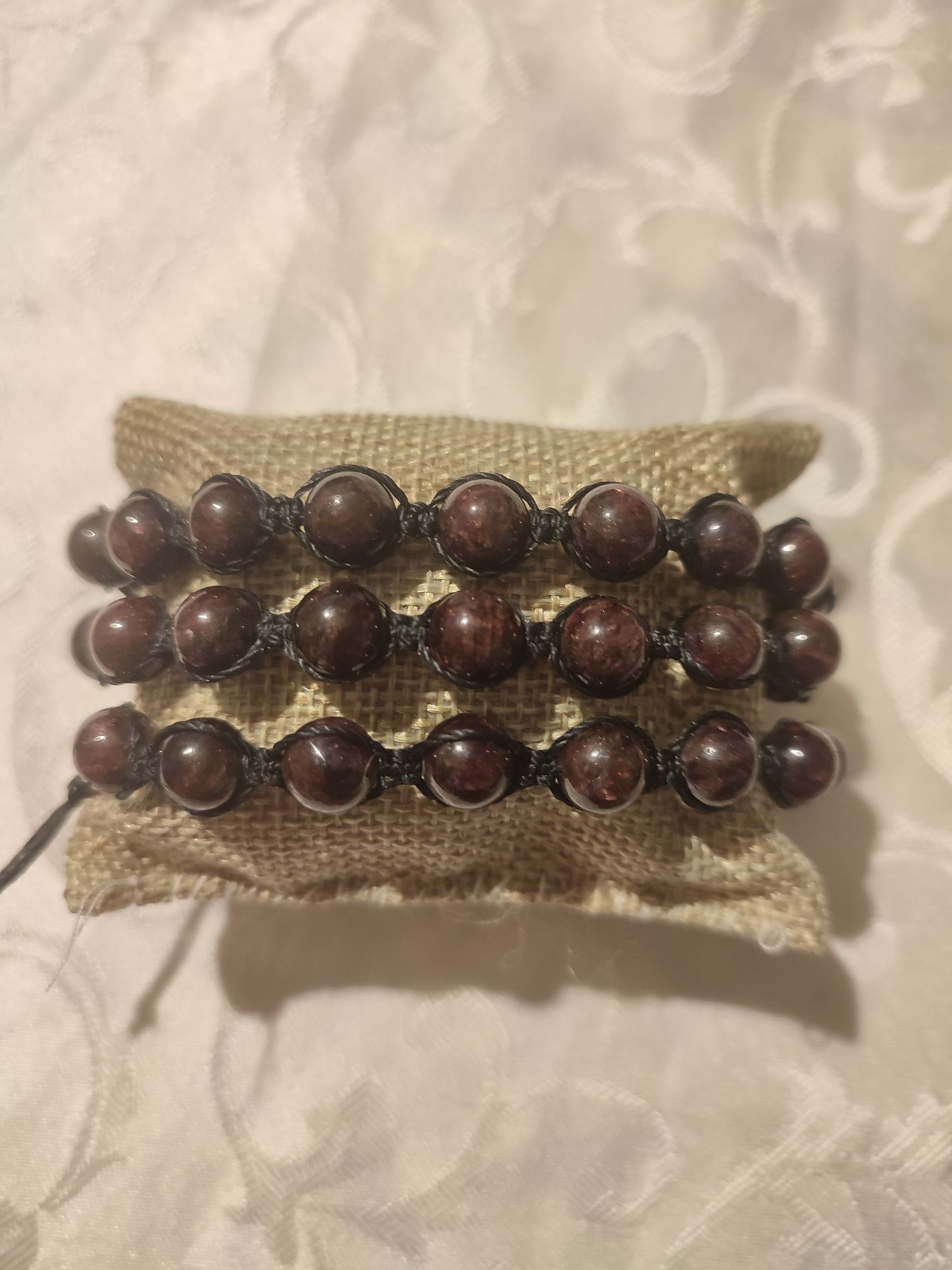 Bracciale tibetano granato