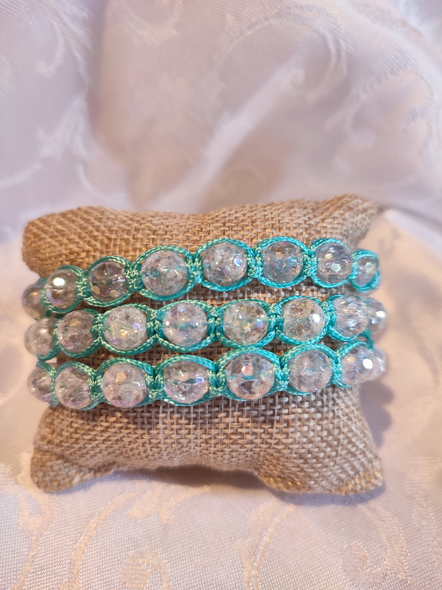 QUARZO ANGEL AURA CRAKE filo turchese