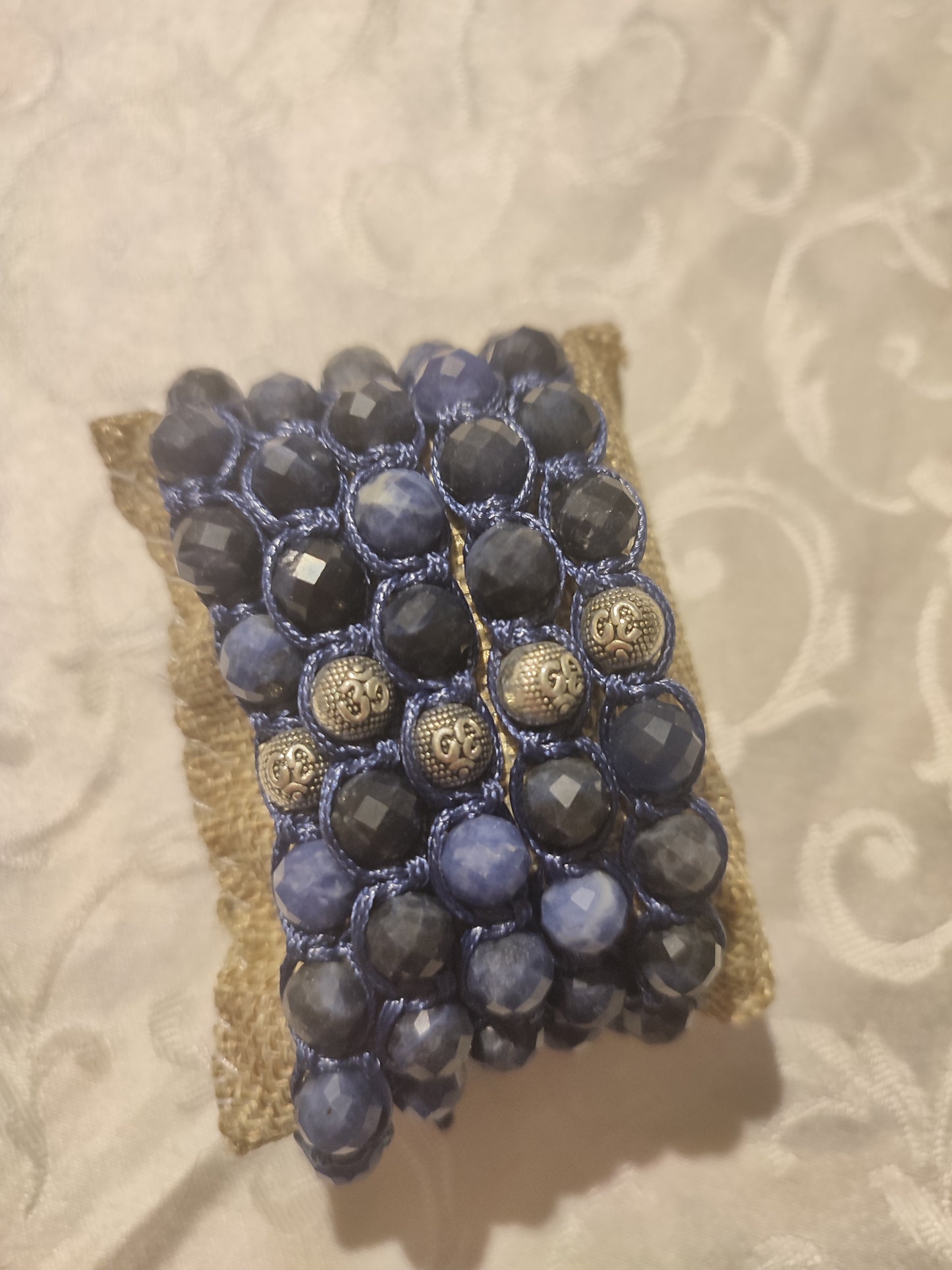 BRACCIALE TIBETANO SODALITE