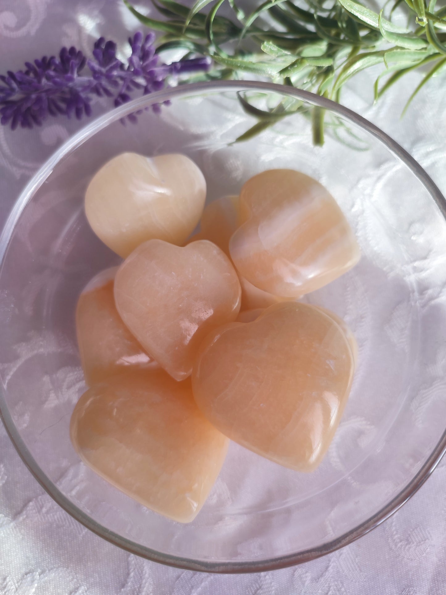 CUORE CALCITE GIALLA