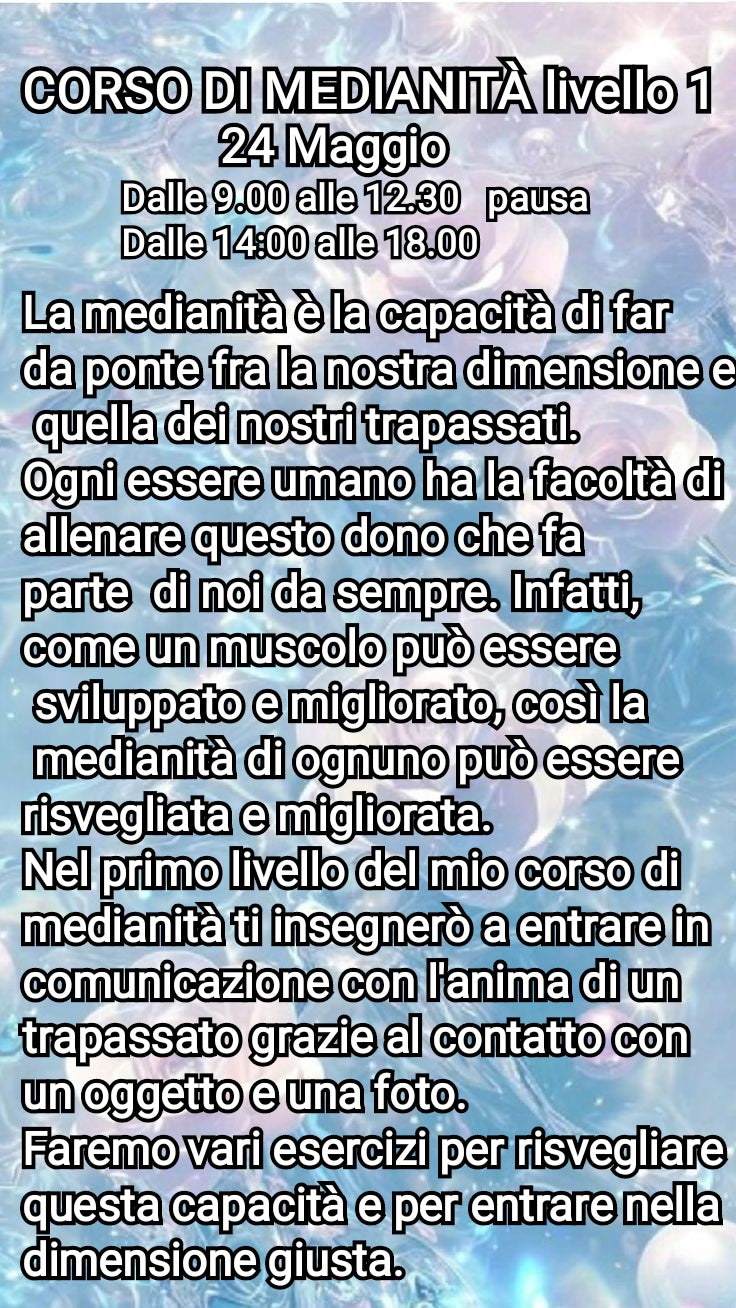 CORSO MEDIANITÀ LIVELLO1 nuova data 14 Giugno